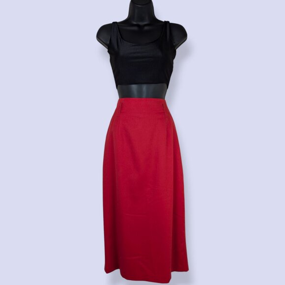 Mondi Red Pencil Skirt - Picture 2 of 10